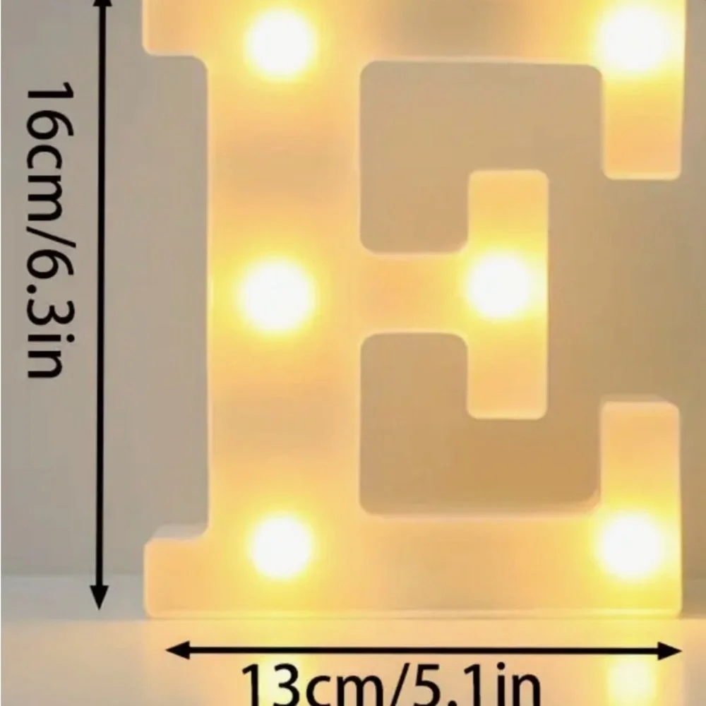 W battery powered letter light for desk, office or dorm room fun for kid party